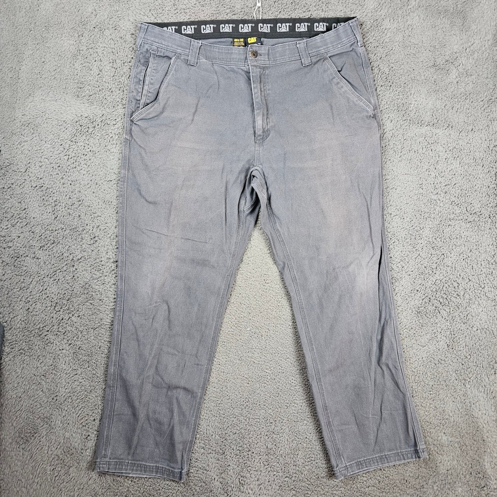 Caterpillar CAT Mens Gray Stretch Canvas Work Pants 40x32 1752054 Regular Fit